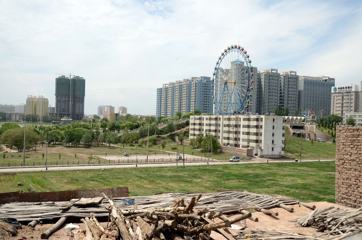 15 Ferris Wheel And Modern Buildings From Kashgar Old Town Museum